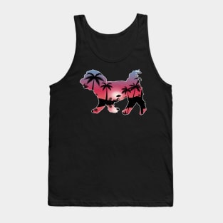 Maltese Beautiful Sunset Beach Palm Tree Tank Top